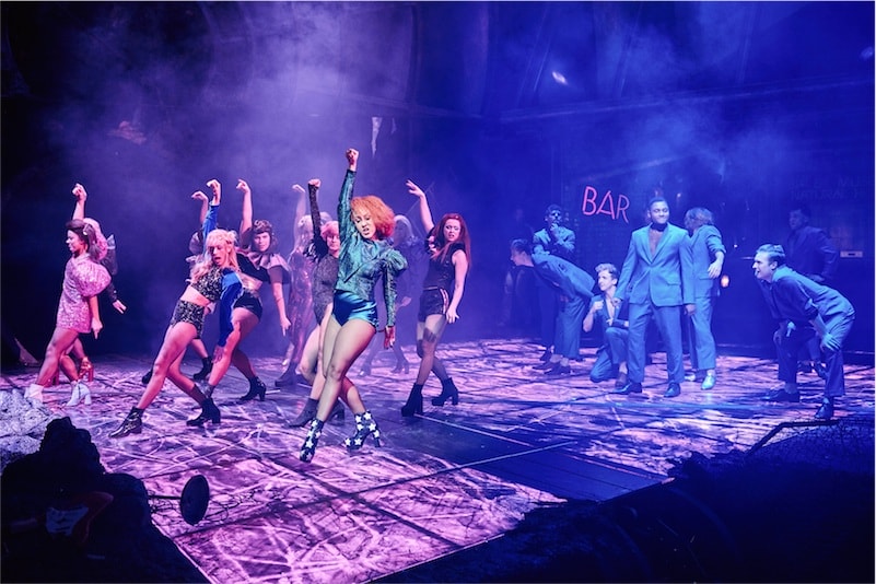 Danielle Steers (front, centre) as Zahara in BAT OUT OF HELL - THE MUSICAL, credit Specular