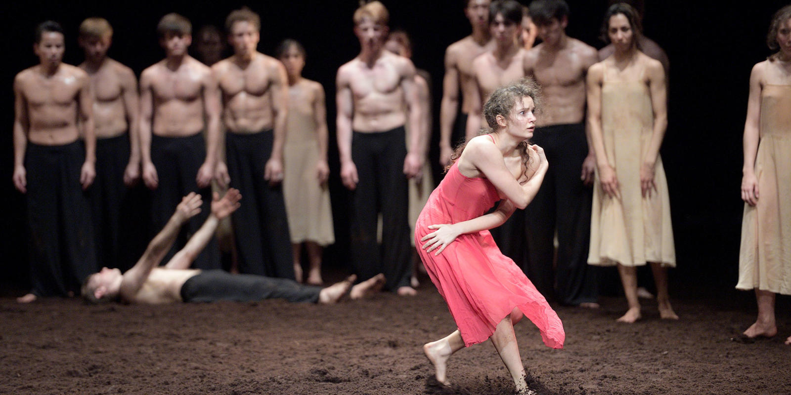 Francesca Velicu in Pina Bauschs Le Sacre du printemps by English National Ballet ® Laurent Liotardo