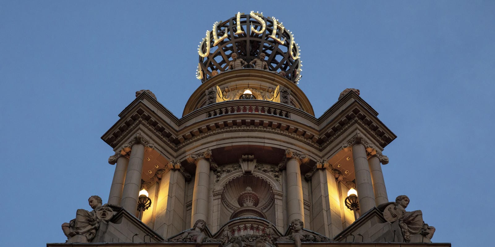 London Coliseum Globe at Night